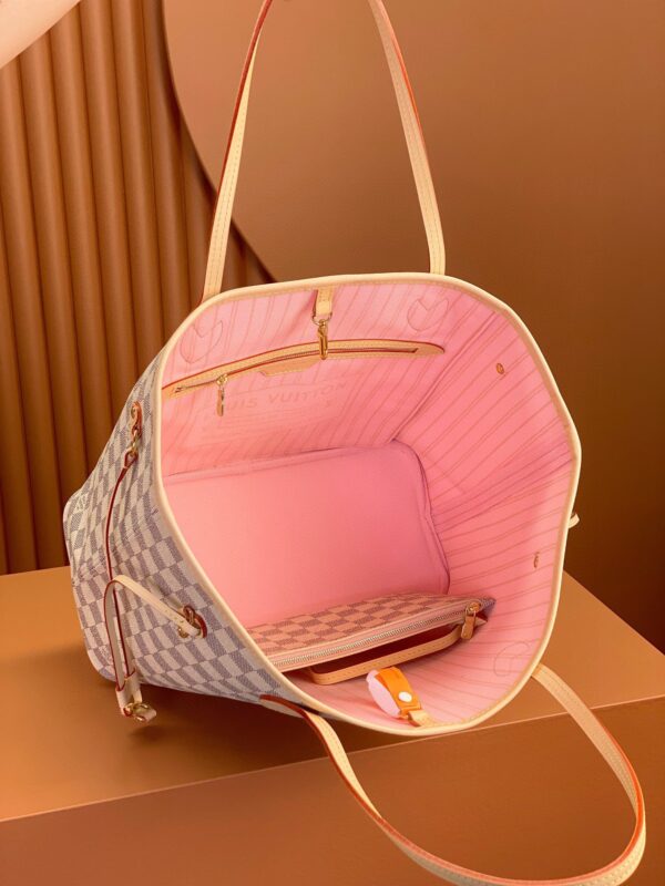NEVERFULL medium handbag-Damier Azur Canvas - Image 6